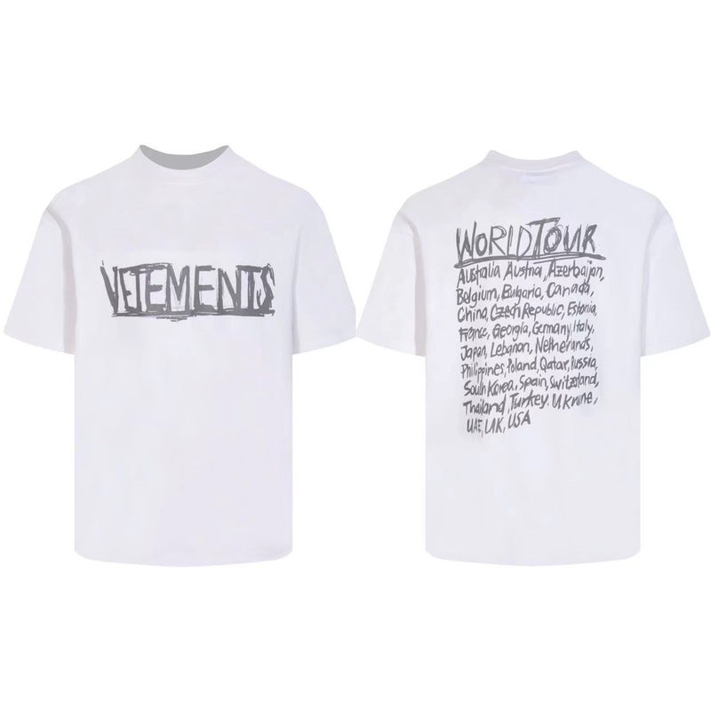 Vtm Icon New Fashion Logo Embroidery Small Label Loose Casual Short Sleeve T-Shirt For Men And Women - Image 5
