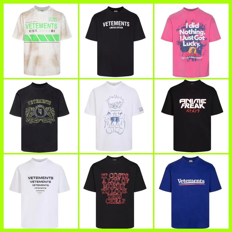 Vtm Icon New Fashion Logo Embroidery Small Label Loose Casual Short Sleeve T-Shirt For Men And Women - Image 2