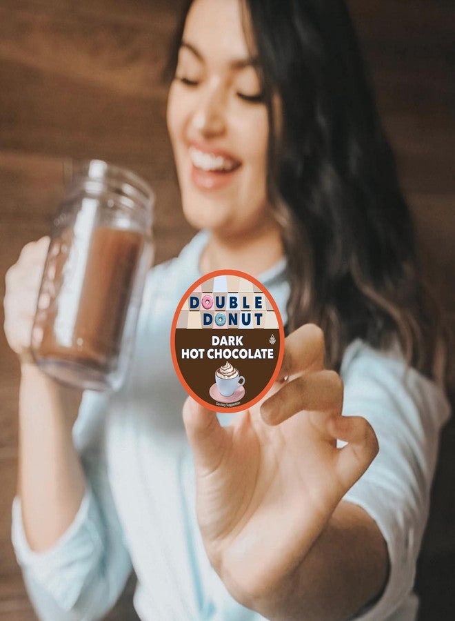 Double Donut Coffee Dark Hot Chocolate Pods for Keurig K Cups Brewers, Single Serve Dark Hot Cocoa Pods, 24 Count - Image 3