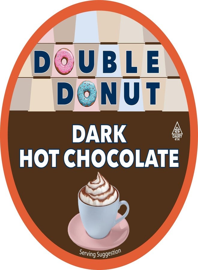 Double Donut Coffee Dark Hot Chocolate Pods for Keurig K Cups Brewers, Single Serve Dark Hot Cocoa Pods, 24 Count - Image 2