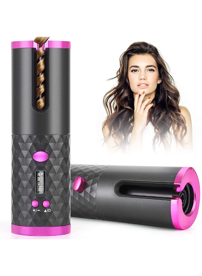 SHOPI Cordless Automatic Hair Curler with Smart LCD Display – Portable Ceramic Curling Iron for Long-Lasting Curls - Image 2