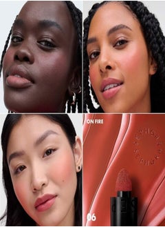 SEPHORA SEPHORA COLLECTION Blush & Go Longwear Matte Liquid Blush – 2-in-1 Lip & Cheek Color – 06 On Fire - Spiced Pink Matte – 7ml  - Image 2