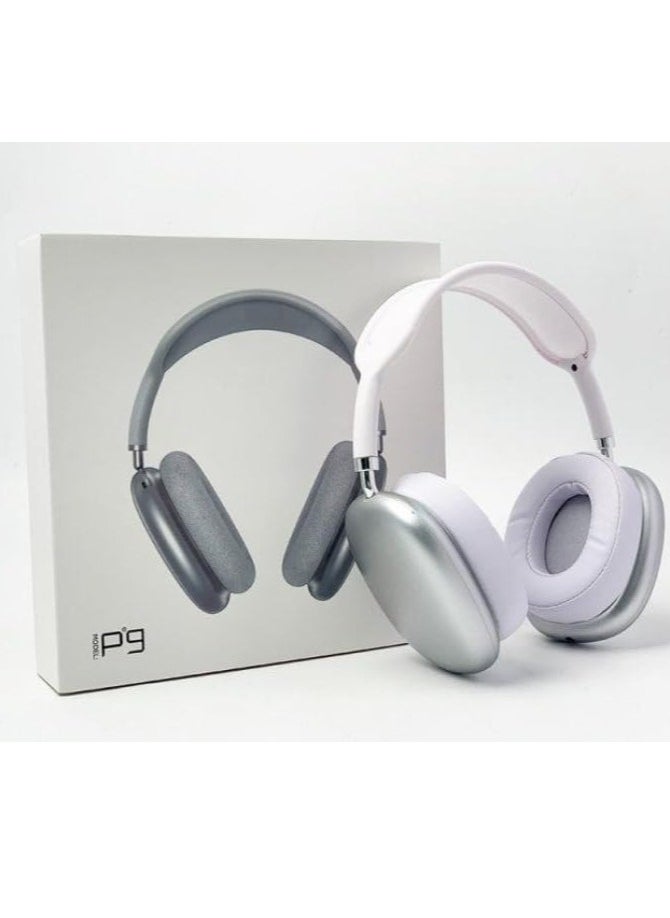 Generic - P9 Premium Quality Bluetooth & Wireless Over-Ear & Headphone with Mic Silicone Storage Bag, Portable Travel Anti-Scratch Carrying Case Compatible Max Anti-Dust Protective Cover (SILVER) Good Quality with 2 year warranty. - Image 1