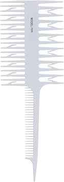 Filfeel Hair Dyeing Comb for Woman Hair Highlight Sectioning Comb Hair Tint Coloring Dye Styling ToolsBlack - Image 5
