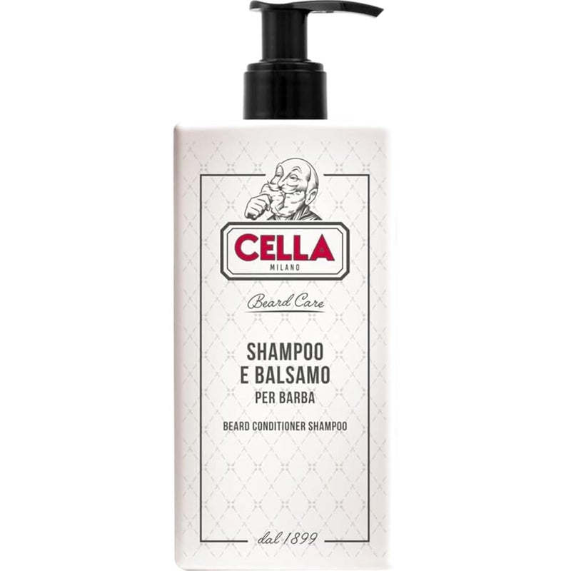 Cella Milano, Beard Shampoo and Conditioner for a Soft and Clean Beard, 200 Ml. Made in Italy