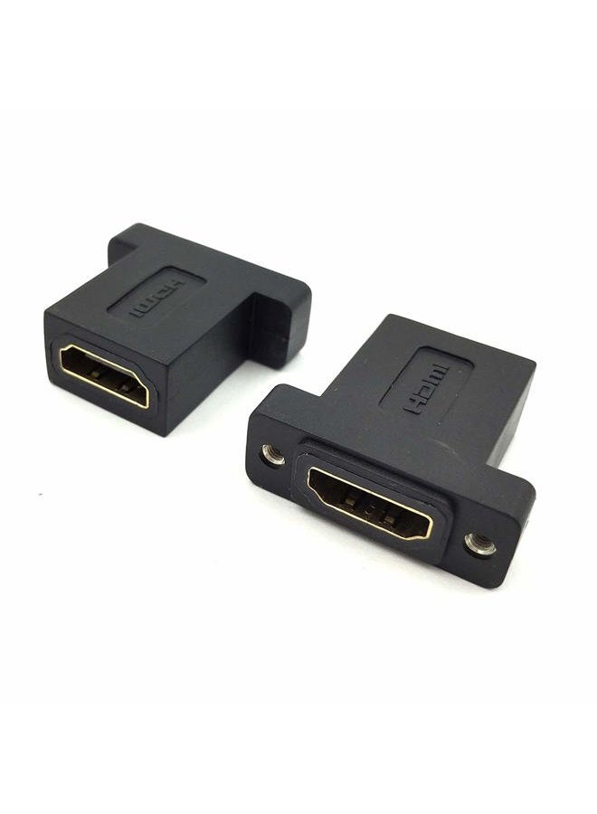 Haokiang HDMI Coupler Adapter, (2-Pack) HDMI Female to Female Insert Keystone Panels Wall Plate Connectors Coupler Adapter (Black HDMI F/F) - Image 2