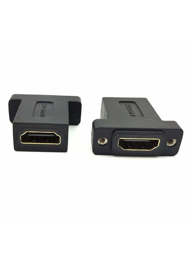 Haokiang HDMI Coupler Adapter, (2-Pack) HDMI Female to Female Insert Keystone Panels Wall Plate Connectors Coupler Adapter (Black HDMI F/F) - Image 1