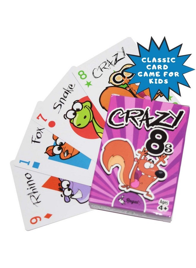 Regal Games Crazy 8's Card Game for Kids 4 5 6 7 8+ | Funny Travel Board Playing Game for Families (1 Pack) - Image 2