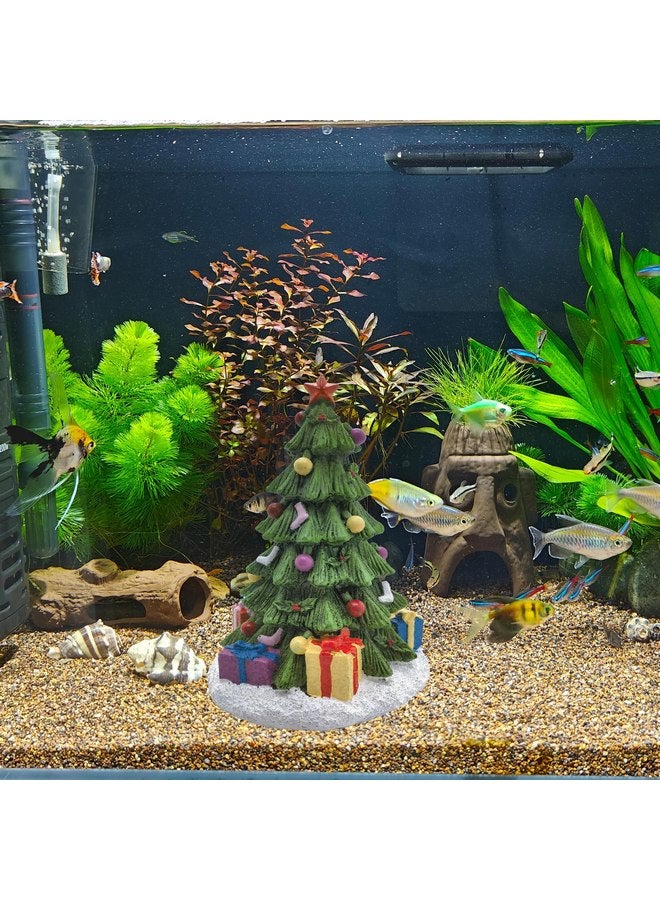 M2cbridge Christmas Tree Aquarium Ornament Pumpkin Holiday Decoration for Aquarium Betta Fish Landscaping Decor (Christmas Tree) - Image 4