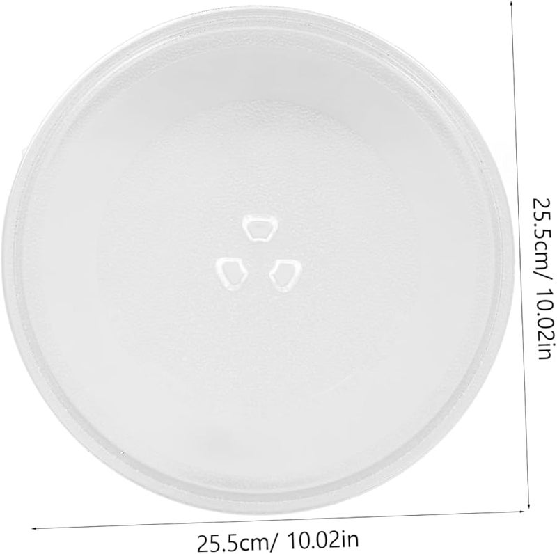 IMIKEYA لوح دوار زجاجي للميكروويف مقاس 10 بوصة 255 مم بديل عالمي آمن في غسالة الصحون - Image 3