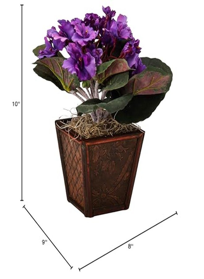 Nearly Natural African Violet with Vase Silk Plant (Set of 2) - Image 5