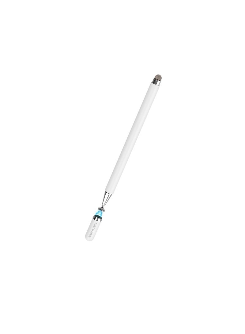 Lenyes LSP104 Passive Capacitive Stylus Pen with Transparent Disc Tip, White - Image 1