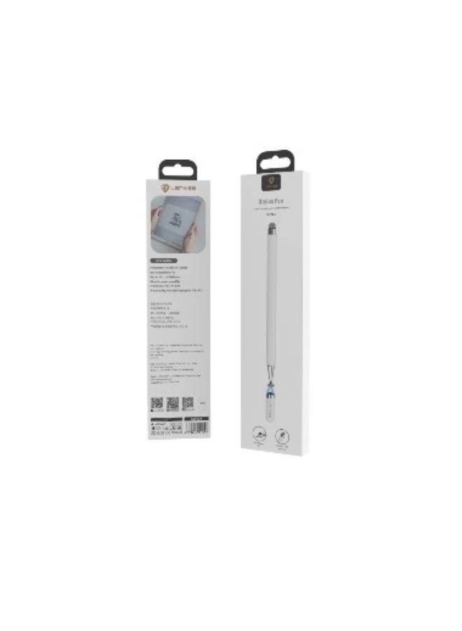 Lenyes LSP104 Passive Capacitive Stylus Pen with Transparent Disc Tip, White - Image 5