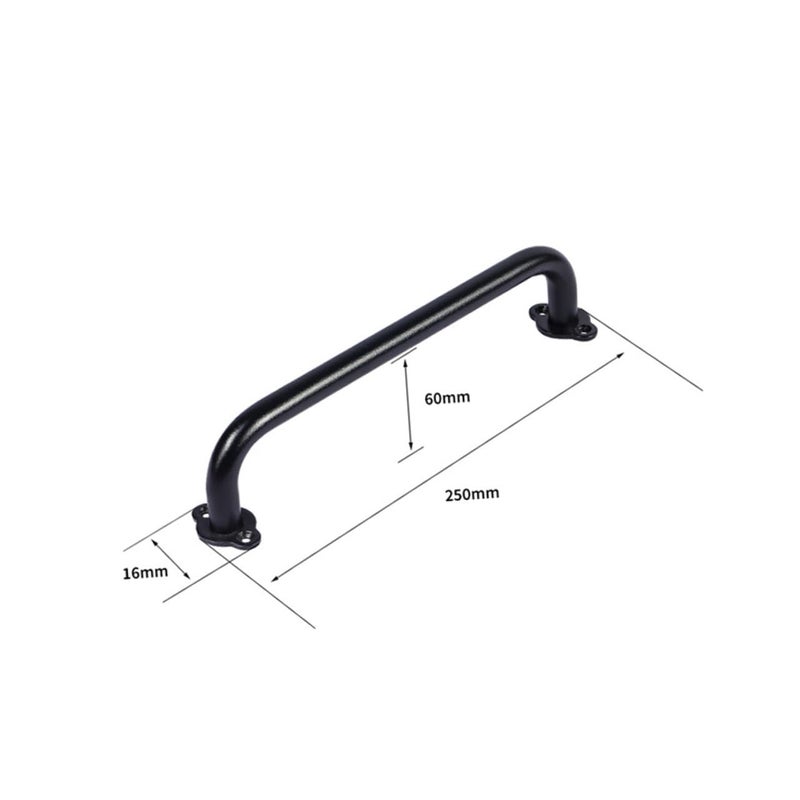 Carbon Steel Sliding Barn Door Handle Classic Minimalist Garage Door Pull With Screws 1 Set - Image 3