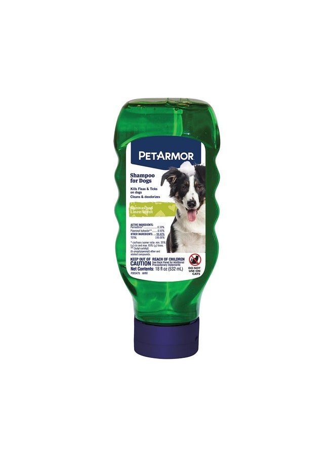 PetArmor - Flea & Tick Protection Shampoo For Dogs, Sunwashed Linen Scent, 18 Oz - Image 1