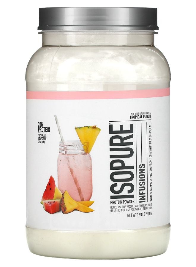 Isopure Infusions Protein Powder Tropical Punch 1.98 lb (900 g)