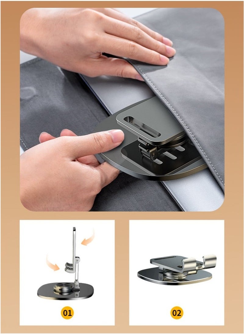 Arabest Portable Metal Mobile Stand, Adjustable Phone Stand, 360-Degree Universal Phone Holder,Stable Alloy Mobile Phone Holder for All 4-7.2'' IPhone 15/14/13/12/11 X Xr Pro Max,Google Pixel Samsung Galaxy S Phone Grips Stands - Image 5