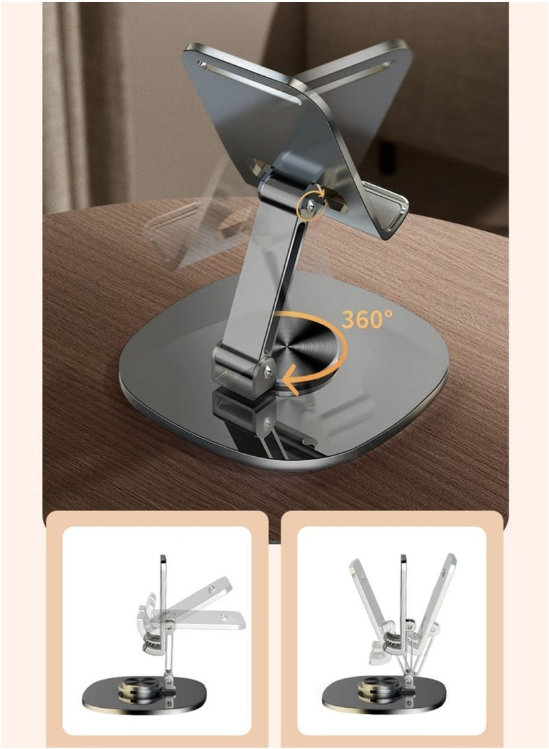 Arabest Portable Metal Mobile Stand, Adjustable Phone Stand, 360-Degree Universal Phone Holder,Stable Alloy Mobile Phone Holder for All 4-7.2'' IPhone 15/14/13/12/11 X Xr Pro Max,Google Pixel Samsung Galaxy S Phone Grips Stands - Image 4