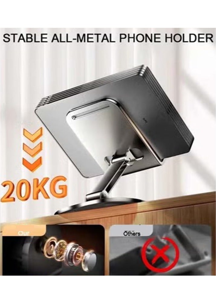 Arabest Portable Metal Mobile Stand, Adjustable Phone Stand, 360-Degree Universal Phone Holder,Stable Alloy Mobile Phone Holder for All 4-7.2'' IPhone 15/14/13/12/11 X Xr Pro Max,Google Pixel Samsung Galaxy S Phone Grips Stands - Image 3