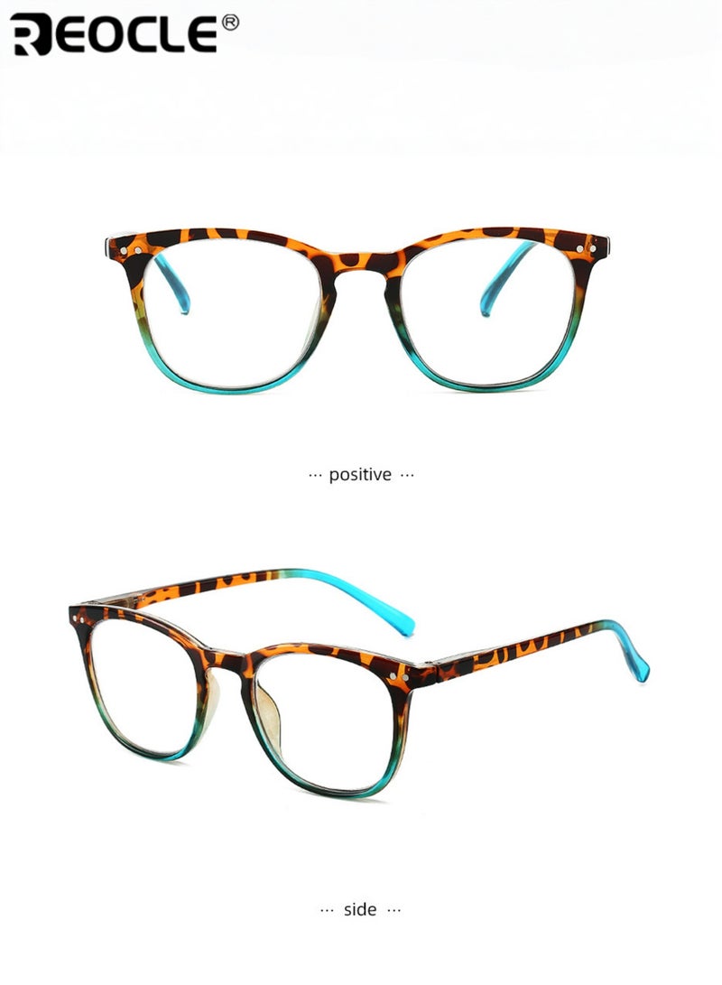 ريوكل نظارات نسائية طويلة النظر مضادة للضوء الأزرق بإطار كلاسيكي بتصميم مريح مع حافظة واقية محمولة مناسبة للقراءة اليومية والمكتب - Image 1