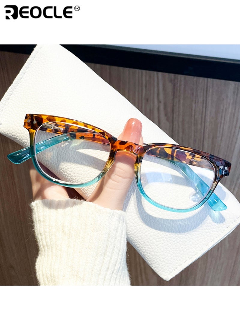 ريوكل نظارات نسائية طويلة النظر مضادة للضوء الأزرق بإطار كلاسيكي بتصميم مريح مع حافظة واقية محمولة مناسبة للقراءة اليومية والمكتب - Image 2