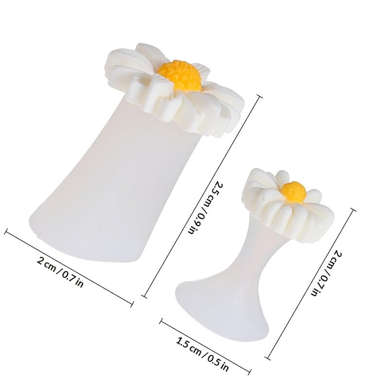PRETYZOOM 16 Pcs Silicone Toe Separators Daisy Style Pedicure Tools Toe Divider Accessories for Nail Art Foot Care Spa Use - Image 2