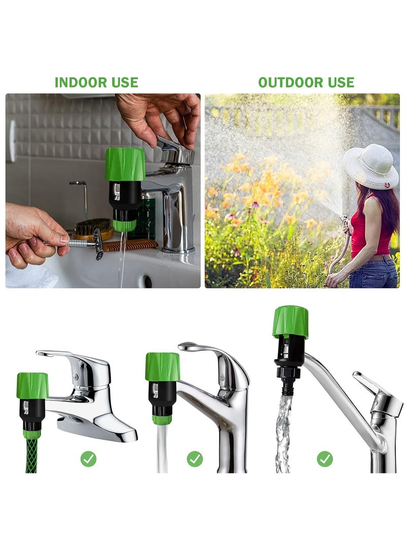 خلاط الصنبور خرطوم موصل - مجموعتين مطبخ حديقة الري أنابيب محول سريع أداة، عالمية مطبخ أنابيب الخلاط تركيب مع 6 نقطة أنثى الصنبور موصل - Image 2