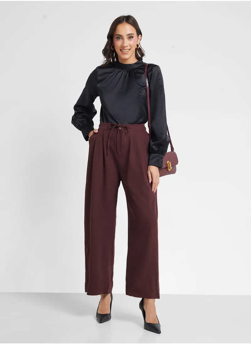 ELLA High Waist Wide Leg Trouser