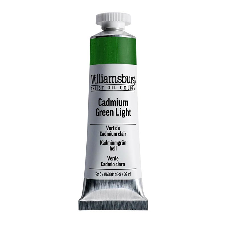 Williamsburg Artist Oil Colors by GOLDEN, Cadmium Green Light, 37 ml tube, Professional Oil Paint, Opaque - Image 1