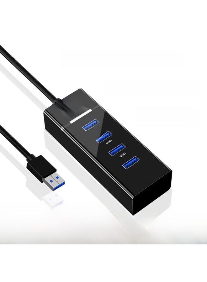 Source HUB USB Extender Splitter Drive-free High-speed 3.0 One Drag Four Light Bar USB HUB-Number Of Interfaces:usb2.0 Black Small Four 1.2m (bag)  - Image 2