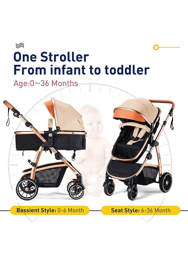 Generic - Foldable Baby Stroller Lightweight Folding Simple Ultra-small Children's Stroller Portable Cart Trolley with Storage Basket Kids Travel Stroller - Image 1