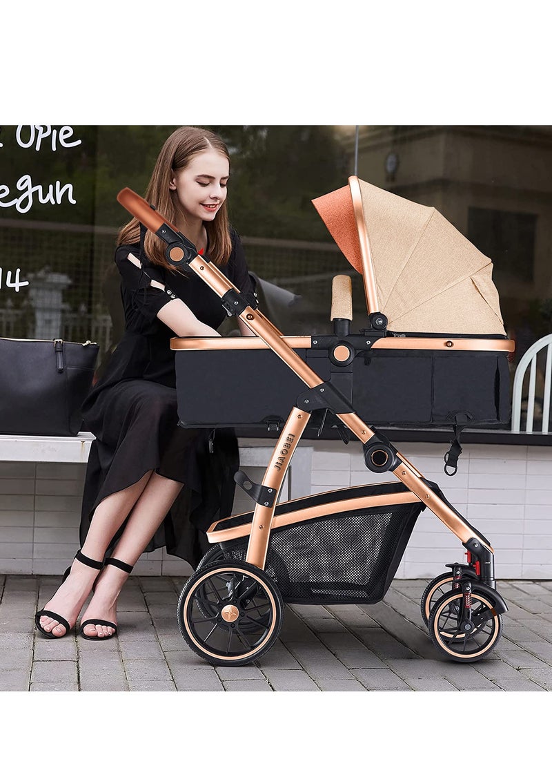 Generic - Foldable Baby Stroller Lightweight Folding Simple Ultra-small Children's Stroller Portable Cart Trolley with Storage Basket Kids Travel Stroller - Image 1
