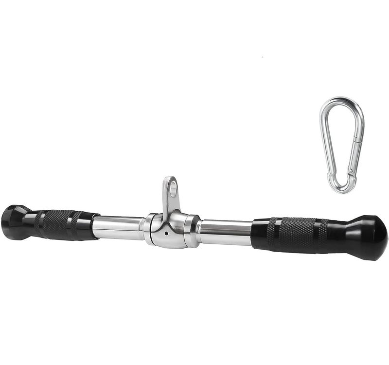 Black Mountain LAT Pull Down Cable Attachment, Tricep Press Down Bar, with Diamond Knurl Handle, Bodybuilding Strength Training Attachments Tricep Handle (Grip Tricep Handle) - Image 1