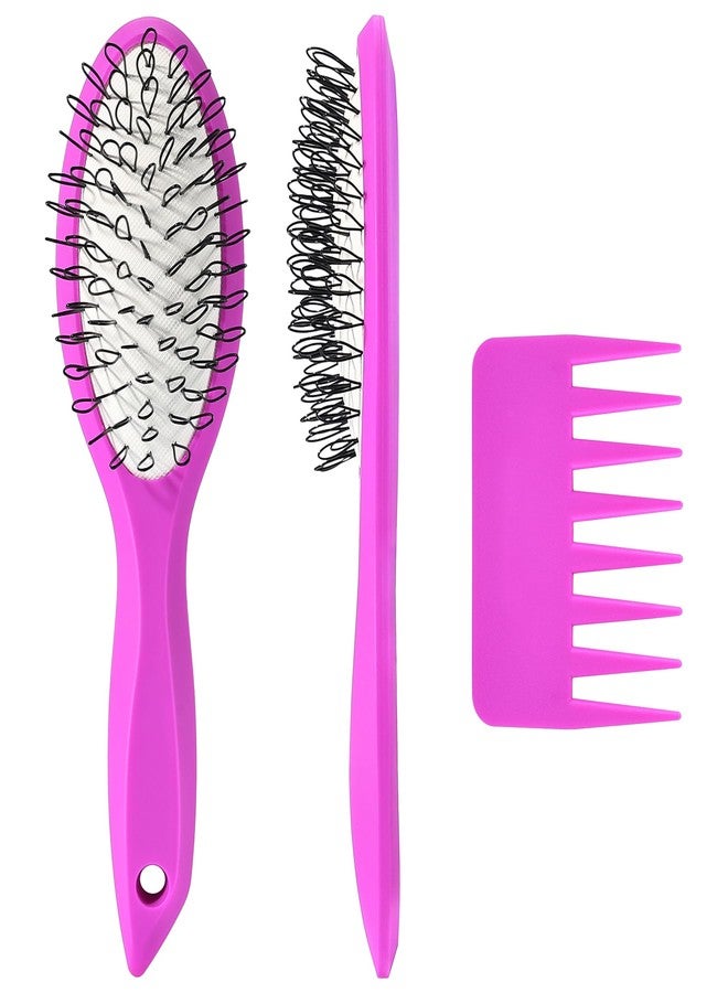 STYLEMATE Wig Brush Comb Set, Premium Matte Grip-2pcs Professional Extension Brush with Ergonomic Travel Size Design for Human and Synthetic Hair - Image 1