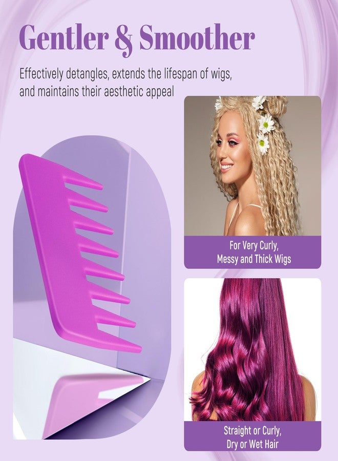 STYLEMATE Wig Brush Comb Set, Premium Matte Grip-2pcs Professional Extension Brush with Ergonomic Travel Size Design for Human and Synthetic Hair - Image 5