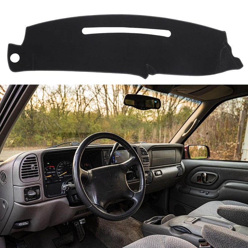 BLIBLIUNIT Dash Cover Custom Fit for 19972000 Chevy Chevrolet SilveradoGMC Sierra C1500 C2500 C3500 K1500 K2500 K3500 19971999 GMC YukonChevy Tahoe Dashboard Cover Mat Pad9798 Black