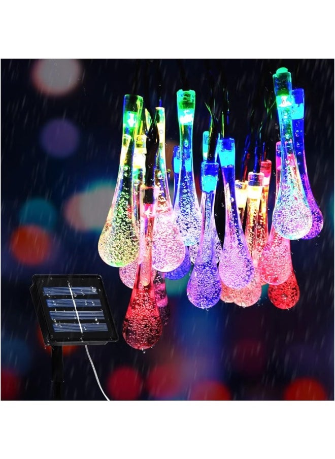 Generic Outdoor Waterproof Solar Garden Teardrop String Light Multicolour  - Image 3