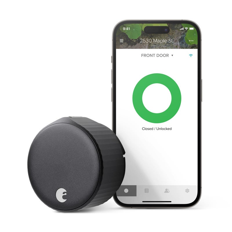 August Home Aug-Sl05-M01-G01 August Wi-Fi (4Th Generation) Smart Lock Matte Black - Image 1