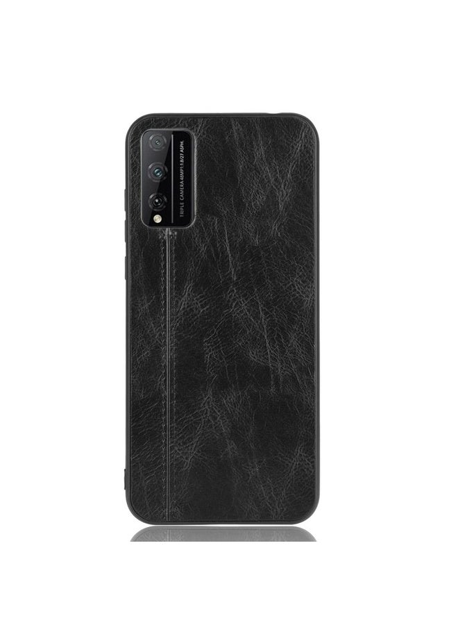 HuHa Case Cover For Huawei Honor Play 4T Pro Shockproof Sewing Cow Pattern Skin PC + PU + TPU Case(Black) - Image 2