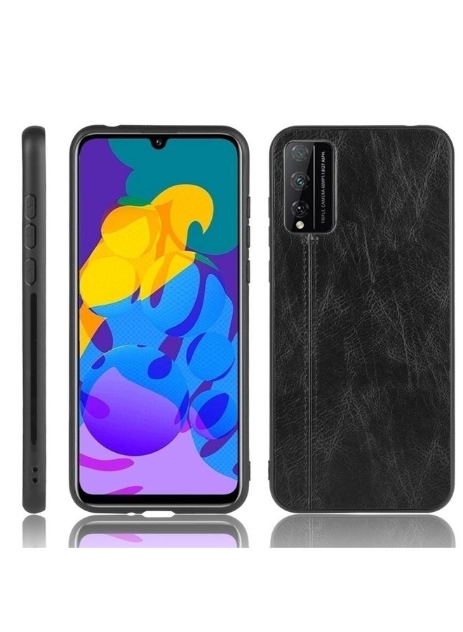 HuHa Case Cover For Huawei Honor Play 4T Pro Shockproof Sewing Cow Pattern Skin PC + PU + TPU Case(Black) - Image 1