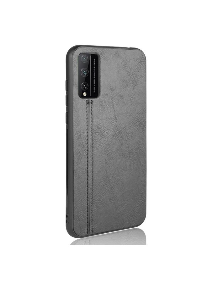 HuHa Case Cover For Huawei Honor Play 4T Pro Shockproof Sewing Cow Pattern Skin PC + PU + TPU Case(Black) - Image 3