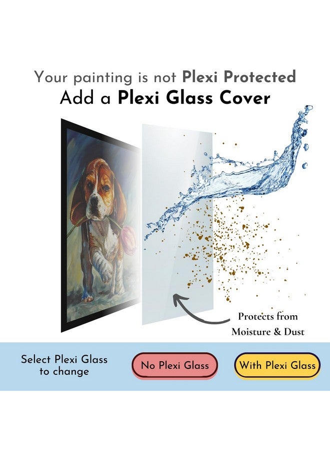 Mad Masters Dog Pet Animal Painting Aesthetic Hanging Photo Frame Decorative Item Home Decoration and Wall Decor for Living Room and Bedroom (MM 1524, 8x12 Inch, Paper, Without Plexi Glass) - Image 5