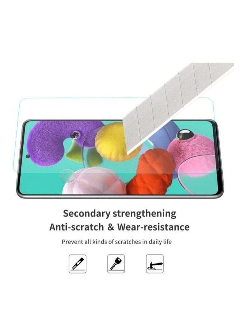 BORTONY Tempered Glass For Samsung Galaxy A51 Clear - Image 5
