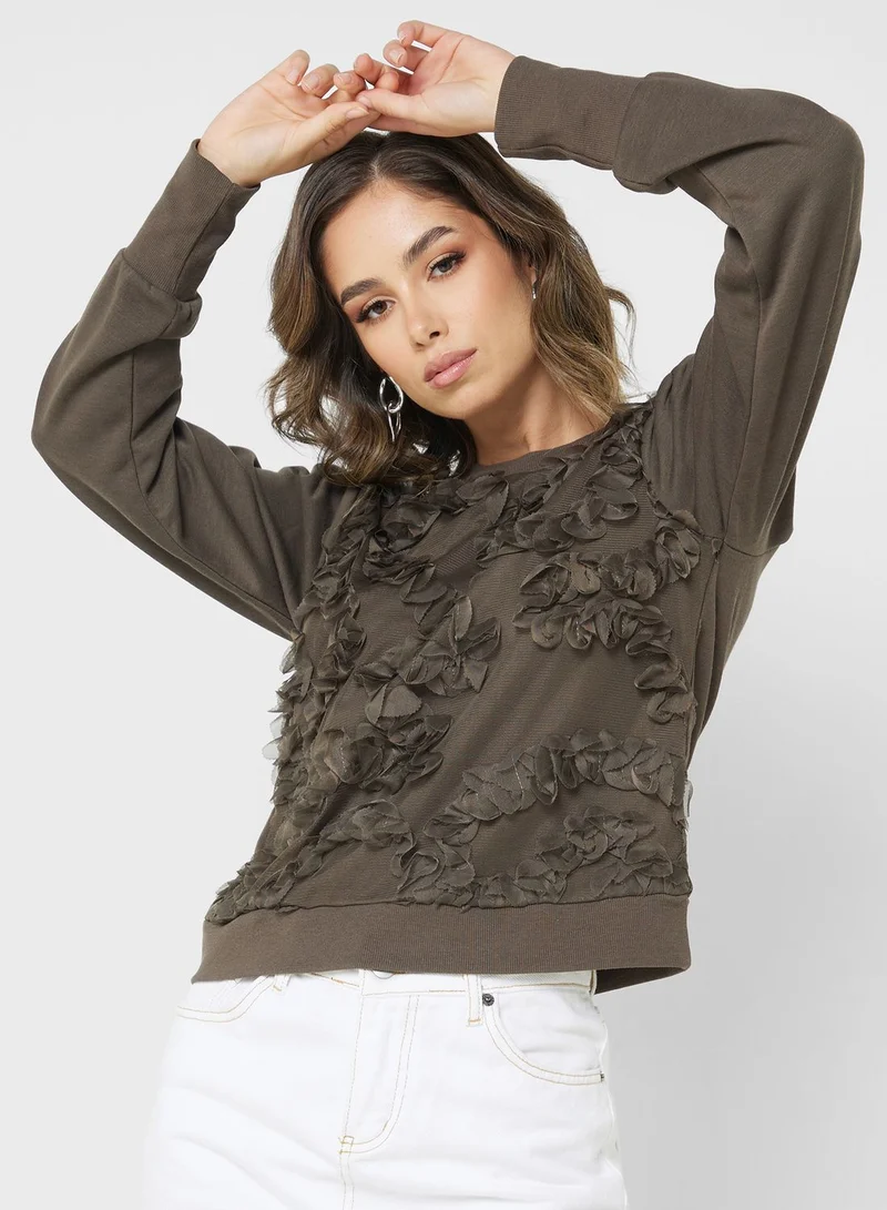 Jacqueline de Yong Front Lace Detail Top