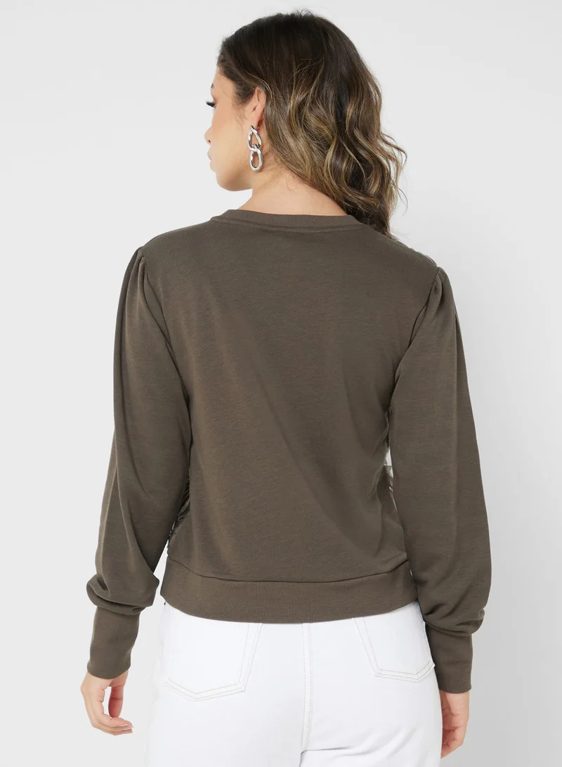 Jacqueline de Yong Front Lace Detail Top