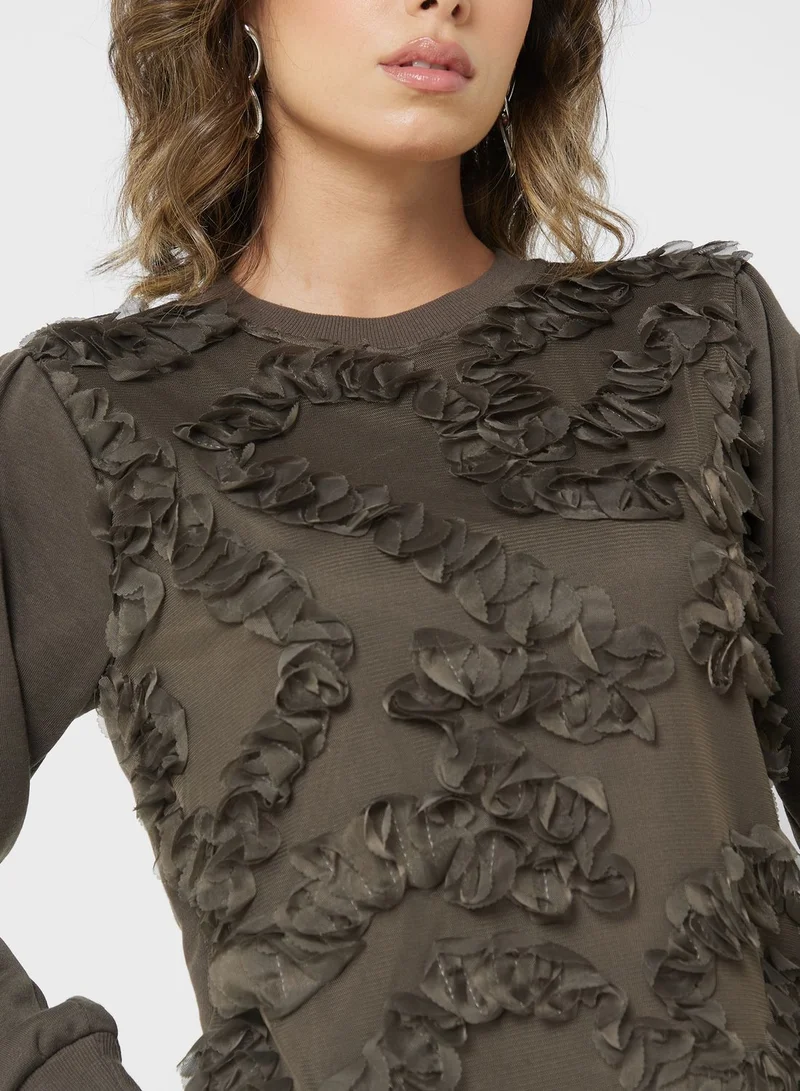 Jacqueline de Yong Front Lace Detail Top