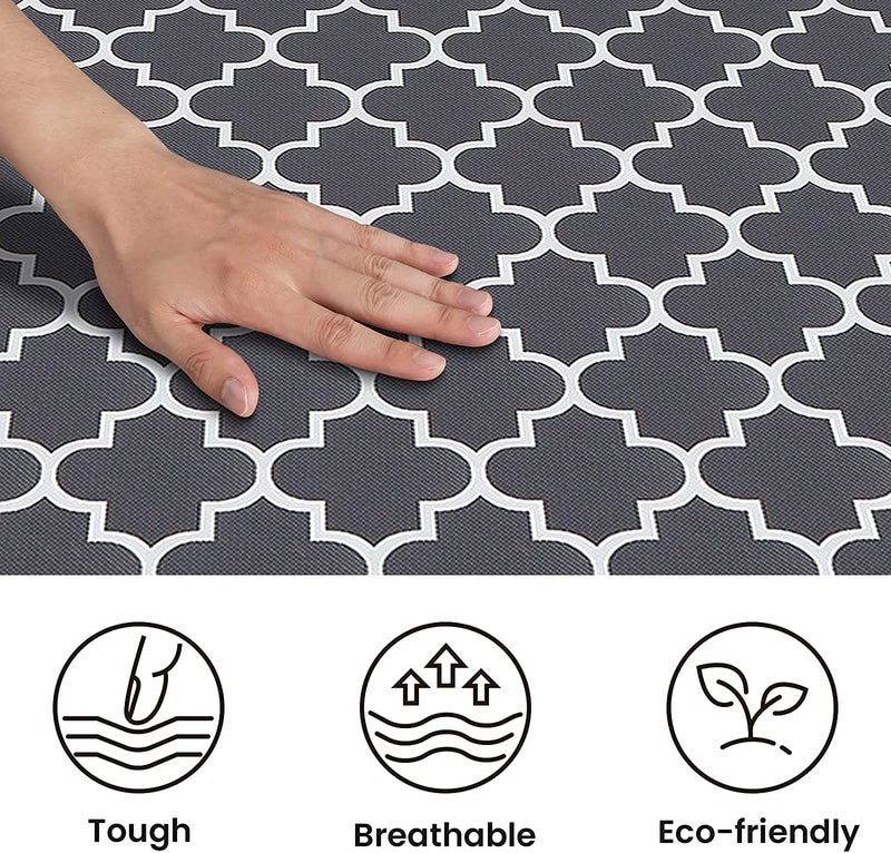 KIKA HOMS Moroccan Print Clothes Storage Bag Organizer [1 Pack/100L], Large Capacity Clothes Organization for Comforter, Blanket, Bedding, Grey - Image 5
