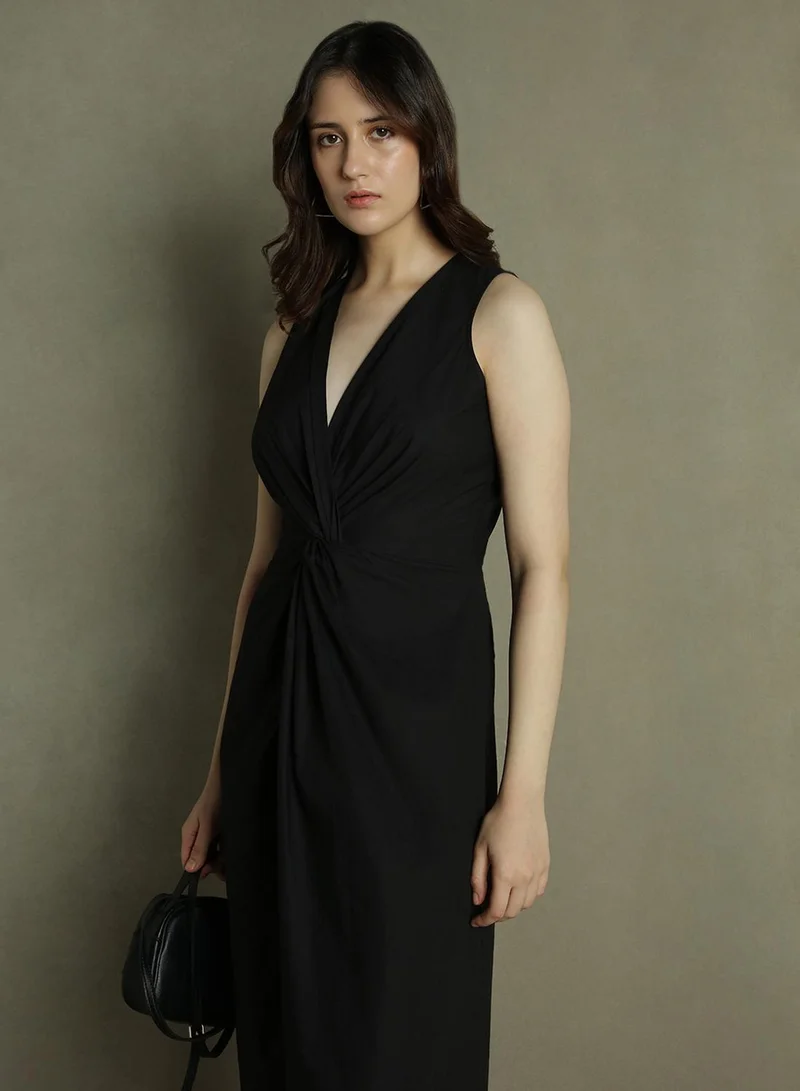 دينيس لينغو Knot-Front Sleeveless Dress