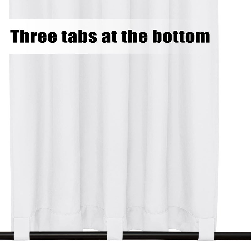 Easy-Going Outdoor Curtains Waterproof Windproof Weatherproof Curtain for Patio, Cabana, Porch, Pergola and Gazebo, Grommet Top and Tab Bottom Drape, 1panel, 54x84 inch, White - Image 4