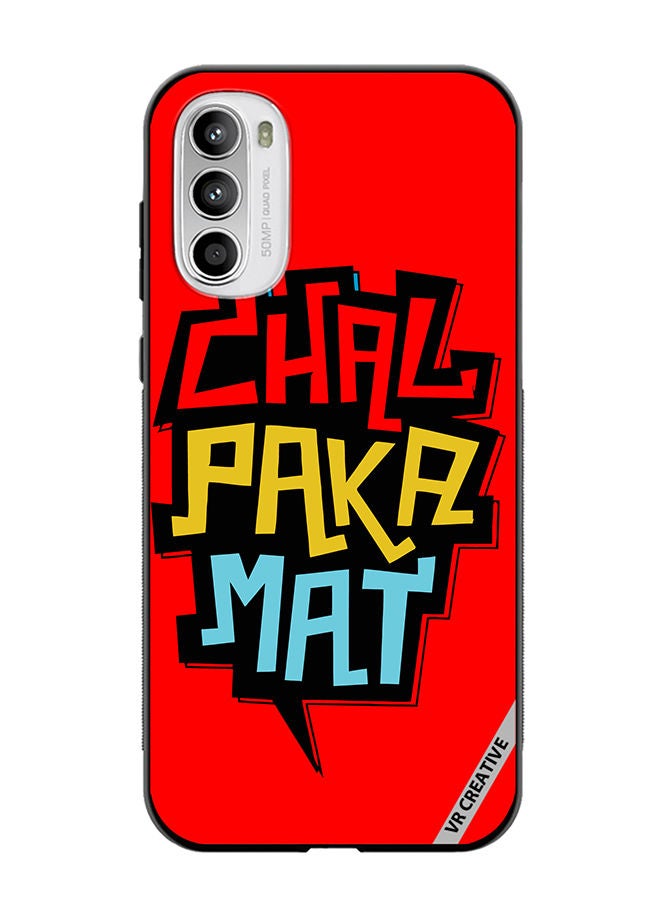 VR CREATIVE Protective Case Cover For Motorola Moto G82 Chal Paka Mat Hindi Quots Design Multicolour - Image 1